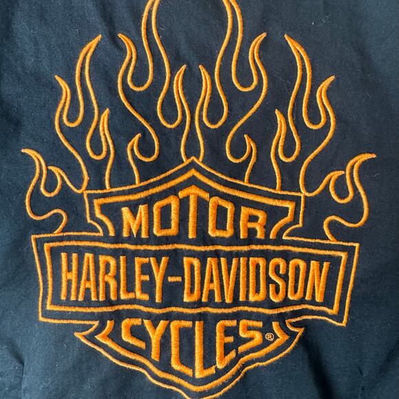 Harley Davidson Vest Women’s Size Small Black Embroidered Fringe Biker Tie Front - Picture 3 of 12